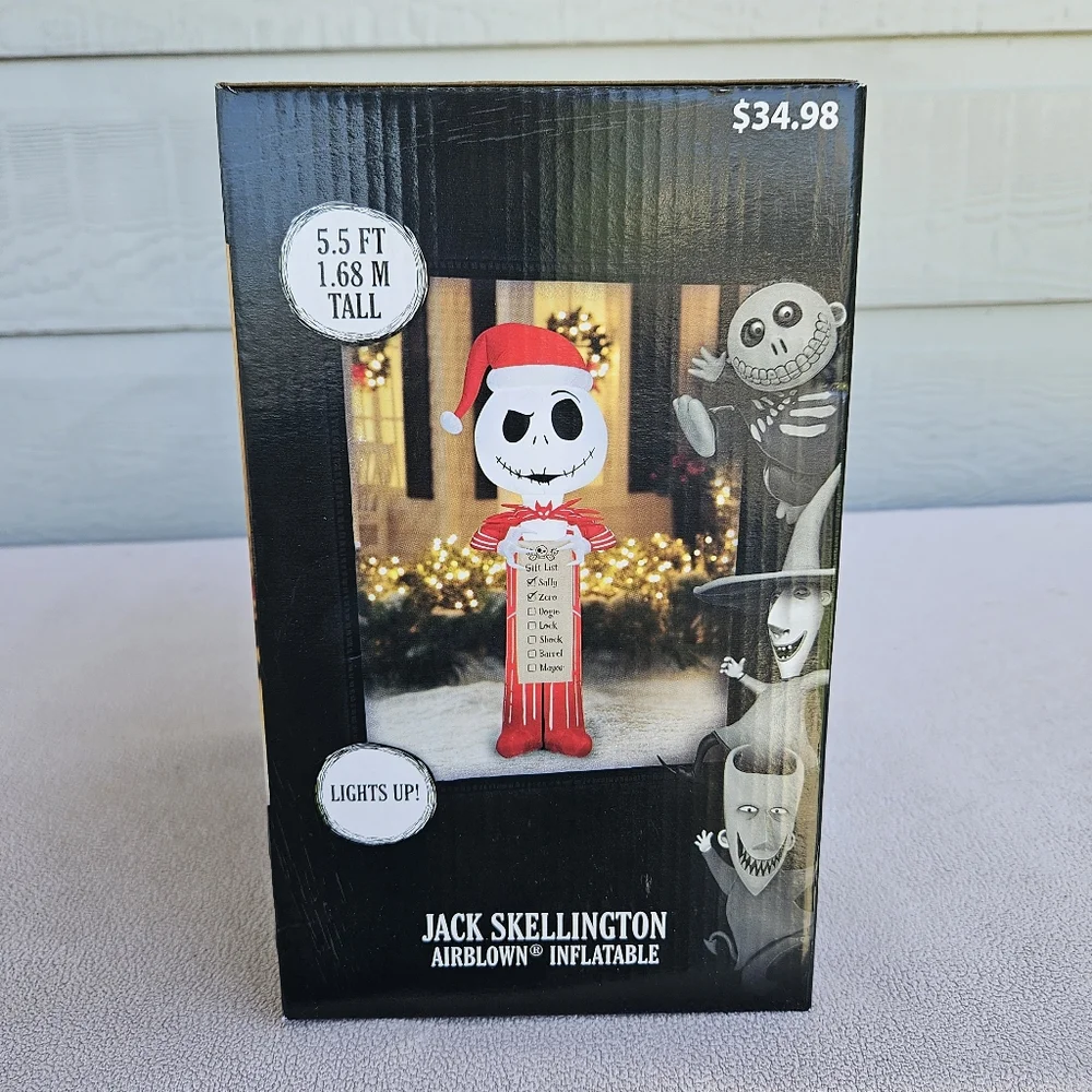 Gemmy Disney Jack Skellington Nightmare Before Christmas Inflatable List Santa